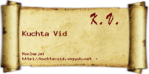 Kuchta Vid névjegykártya